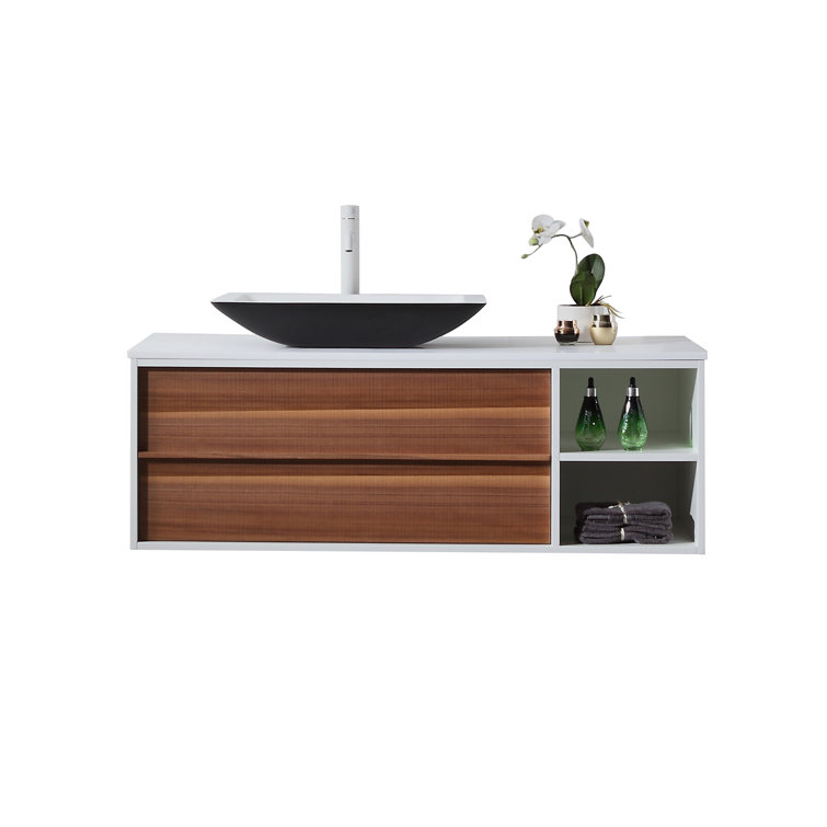 KartonRepublic Goreme 48" WallMounted Single Bathroom Vanity Set